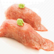 Beef nigiri sushi