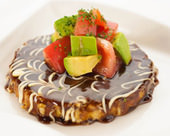 Okonomiyaki with white sauce