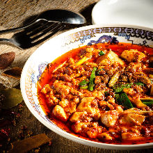 Spicy tofu and ground meat