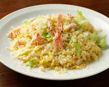 Crab and lettuce fried rice