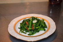 Stir-fried water spinach