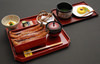 Extra premium eel served over rice in a lacquered box