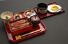 Premium eel served over rice in a lacquered box