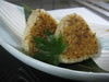 Grilled rice ball with dried young sardines Grilled rice ball with dried young sardines