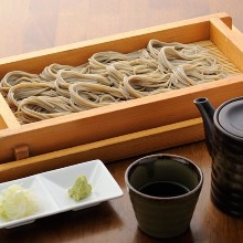 Buckwheat noodles dipped in a broth