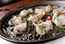 Squid ink paella