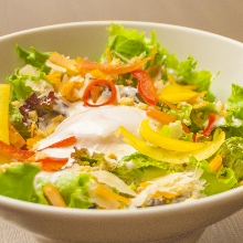 Caesar salad with slow-poached egg