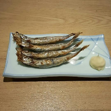 Shishamo smelt with roe