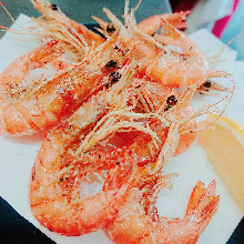 Shrimp deep-fried without batter