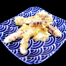 Squid tentacle tempura