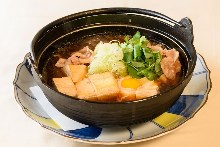 Simmered meat and tofu