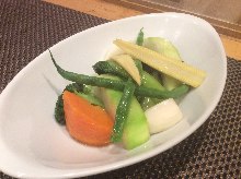 Warm vegetable salad