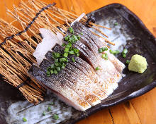 Japanese pickled mackerel sashimi