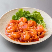 Stir-fried shrimp in chili sauce