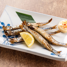 Grilled shishamo smelt