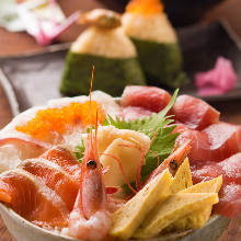 Seafood rice bowl