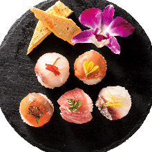 Assorted temari sushi, 5 kinds