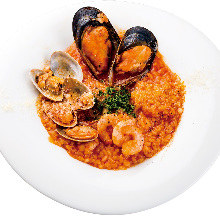 Seafood tomato risotto of the day