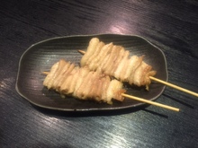 Chicken skin skewer