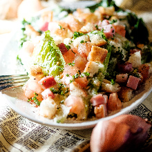 Caesar salad with romaine lettuce