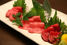 Edible raw beef