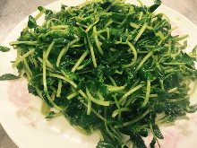 Stir-fried pea shoots