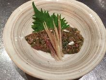 Horse mackerel Namero (chopped horse mackerel with miso)