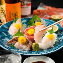 Assorted sashimi