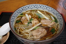 Buckwheat noodles with roasted duck