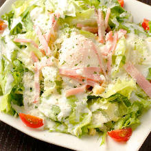 Caesar salad with slow-poached egg