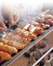 Assorted grilled skewers