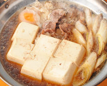 Simmered meat and tofu