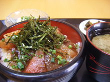 Seafood rice bowl