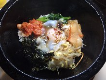 Stone grilled bibimbap