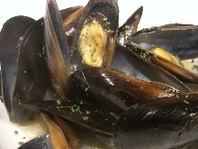 Mussels steamed in wine