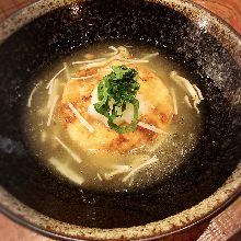 Deep-fried tofu in broth