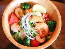 Marinated seafood salad