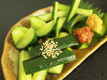 Cucumber with moromi miso