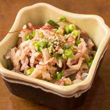 Chicken skin with ponzu