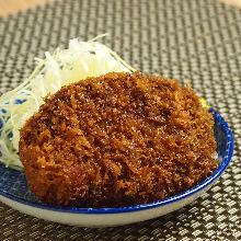 Minced beef tongue cutlet