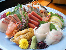 Assorted sashimi