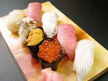 Assorted nigiri sushi