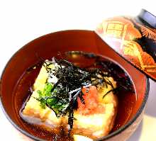 Deep-fried tofu in broth