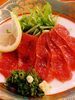 Horse meat carpaccio