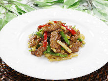 Stir-fried beef and vegetables