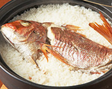 Minced sea bream and rice