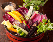 Vegetable sticks in "Masu" (Measuring) box