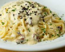 Carbonara with bacon