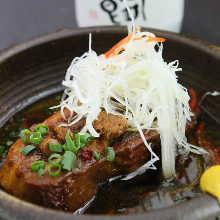 Simmered pork belly with soft simmered egg