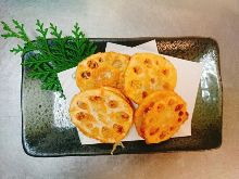 Deep-fried stuffed lotus root